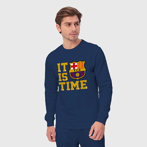 Мужской костюм IT IS BARCA TIME НАСТАЛО ВРЕМЯ БАРСЫ Barcelona Бар / Тёмно-синий – фото 3