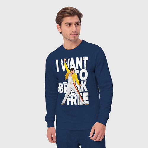 Мужской костюм Queen I want to break free / Тёмно-синий – фото 3