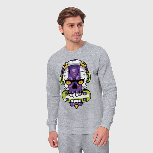 Мужской костюм Cool art skull / Меланж – фото 3