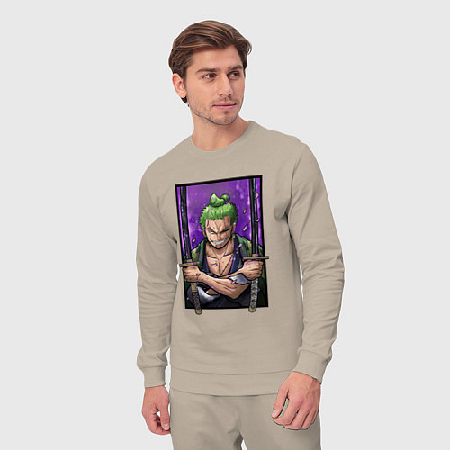 Мужской костюм ВАН ПИС ЗОРО One Piece / Миндальный – фото 3