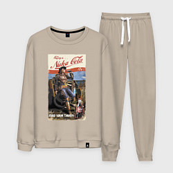 Костюм хлопковый мужской Nuka Cola - raid your first!, цвет: миндальный
