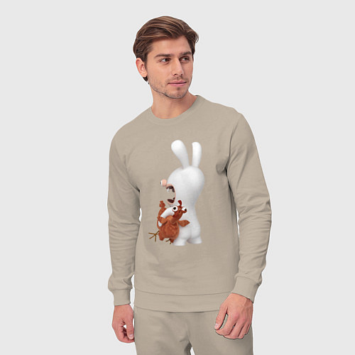 Мужской костюм Бешеный кролик и курица / Миндальный – фото 3