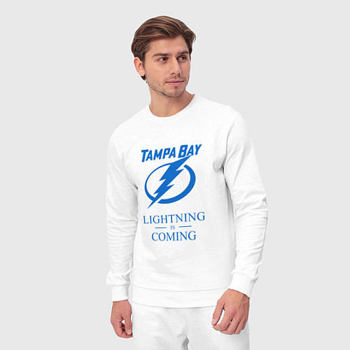 Мужской костюм Tampa Bay Lightning is coming, Тампа Бэй Лайтнинг / Белый – фото 3