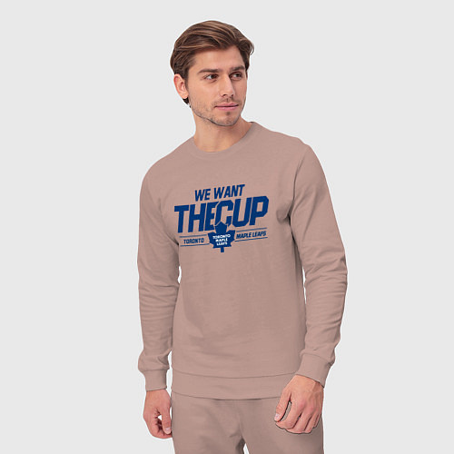 Мужской костюм Toronto Maple Leafs We want the cup Торонто Мейпл / Пыльно-розовый – фото 3