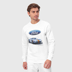 Костюм хлопковый мужской Ford Motorsport, цвет: белый — фото 2