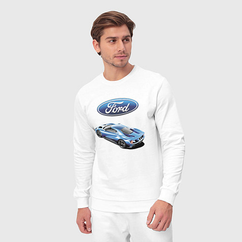 Мужской костюм Ford Motorsport Racing team / Белый – фото 3