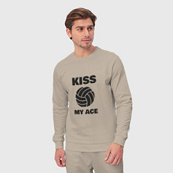 Костюм хлопковый мужской Volleyball - Kiss My Ace, цвет: миндальный — фото 2