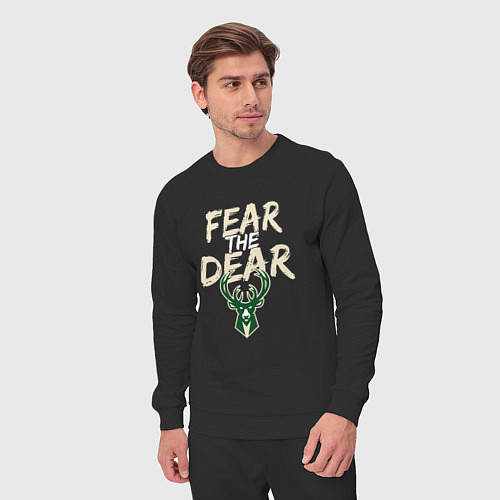 Мужской костюм Milwaukee Bucks Fear the dear Милуоки Бакс / Черный – фото 3