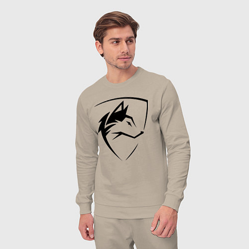 Мужской костюм Wolf Emblem Jaw / Миндальный – фото 3