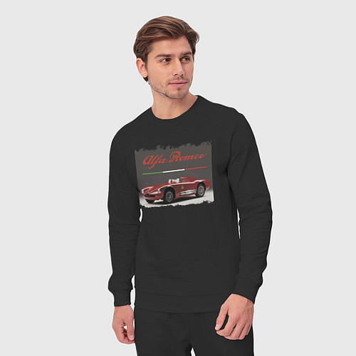 Мужской костюм Alfa Romeo Retro / Черный – фото 3