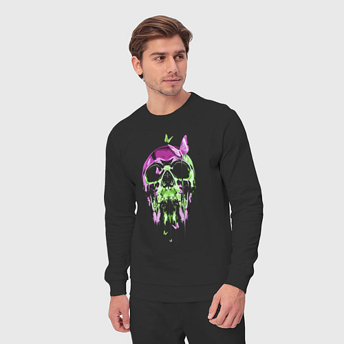 Мужской костюм Skull & Butterfly Neon / Черный – фото 3