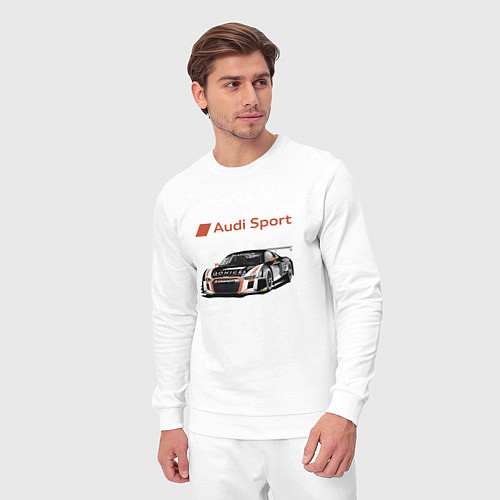 Мужской костюм Audi Motorsport Racing team / Белый – фото 3