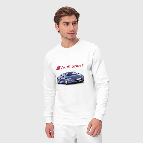 Мужской костюм Audi sport Racing / Белый – фото 3