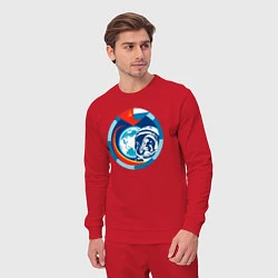 Костюм хлопковый мужской Первый Космонавт Юрий Гагарин 1, цвет: красный — фото 2