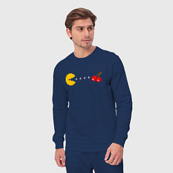 Костюм хлопковый мужской Pac-man 8bit, цвет: тёмно-синий — фото 2