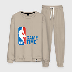 Костюм хлопковый мужской NBA Game Time, цвет: миндальный