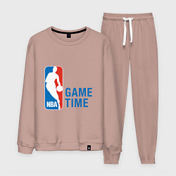 Костюм хлопковый мужской NBA Game Time, цвет: пыльно-розовый