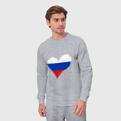 Костюм хлопковый мужской Russian Heart, цвет: меланж — фото 2
