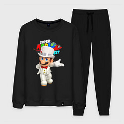 Костюм хлопковый мужской Super Mario Odyssey Nintendo, цвет: черный