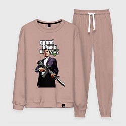 Костюм хлопковый мужской GTA 5 Mafia, цвет: пыльно-розовый