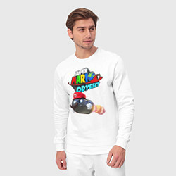 Костюм хлопковый мужской Super Mario Odyssey Bullet Bill Nintendo, цвет: белый — фото 2