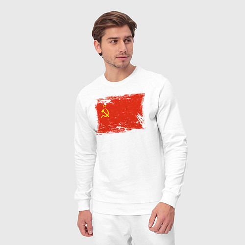 Мужской костюм Рваный флаг СССР / Белый – фото 3