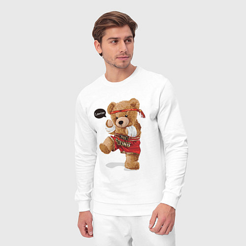 Мужской костюм МИШКА ТАЙСКИЙ БОКС THAI BOXING MUAY THAI / Белый – фото 3