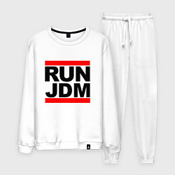 Костюм хлопковый мужской Run JDM Japan, цвет: белый