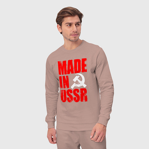 Мужской костюм MADE IN USSR - СДЕЛАНО В СССР - БРЫЗГИ / Пыльно-розовый – фото 3