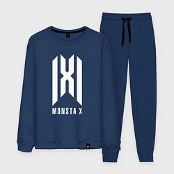 Костюм хлопковый мужской Monsta x logo, цвет: тёмно-синий