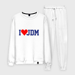 Костюм хлопковый мужской I love JDM!, цвет: белый
