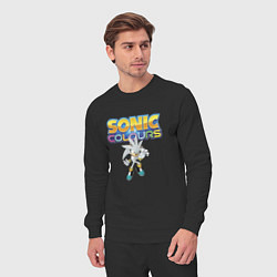 Костюм хлопковый мужской Silver Hedgehog Sonic Video Game, цвет: черный — фото 2