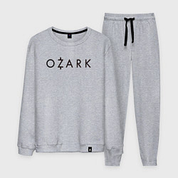 Костюм хлопковый мужской Ozark black logo, цвет: меланж