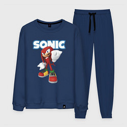Костюм хлопковый мужской Knuckles Echidna Sonic Video game Ехидна Наклз Вид, цвет: тёмно-синий
