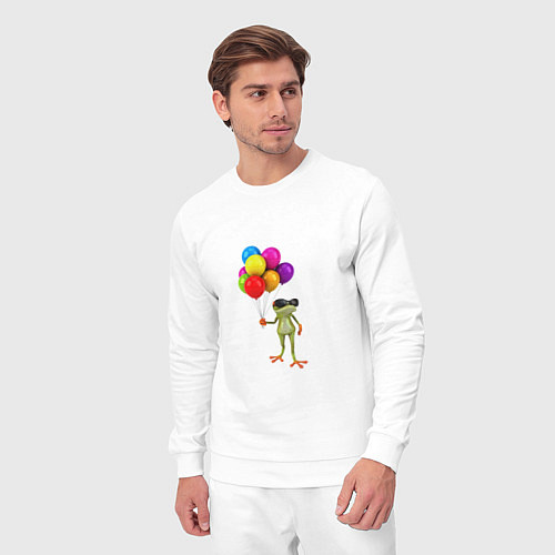 Мужской костюм ЛЯГУШОНОК С ВОЗДУШНЫМИ ШАРИКАМИ / Белый – фото 3