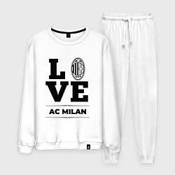 Костюм хлопковый мужской AC Milan Love Классика, цвет: белый