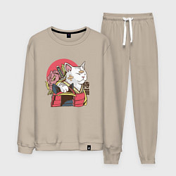 Мужской костюм Котик Самурай Samurai Cat Japanese art