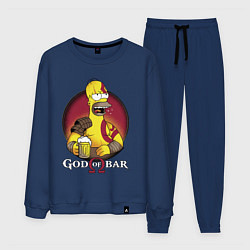 Костюм хлопковый мужской Homer god of bar, цвет: тёмно-синий