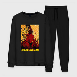 Костюм хлопковый мужской CHAINSAW MAN DENJI, цвет: черный