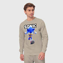Костюм хлопковый мужской Sonic the Hedgehog 2, цвет: миндальный — фото 2