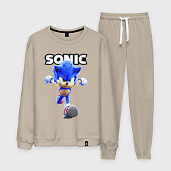 Костюм хлопковый мужской Sonic the Hedgehog 2, цвет: миндальный