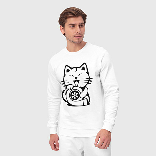 Мужской костюм JDM Cat & Engine Japan / Белый – фото 3