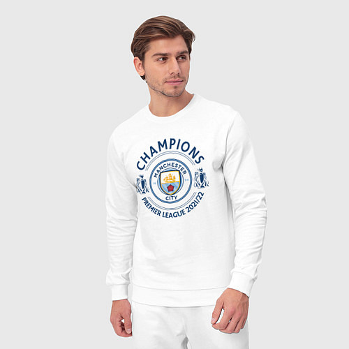 Мужской костюм Manchester City Champions 20212022 / Белый – фото 3