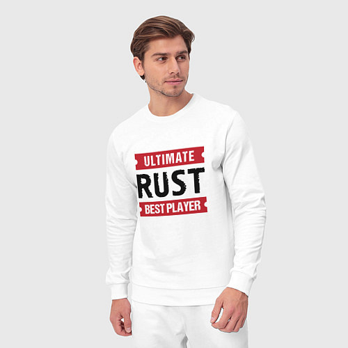 Мужской костюм Rust: таблички Ultimate и Best Player / Белый – фото 3