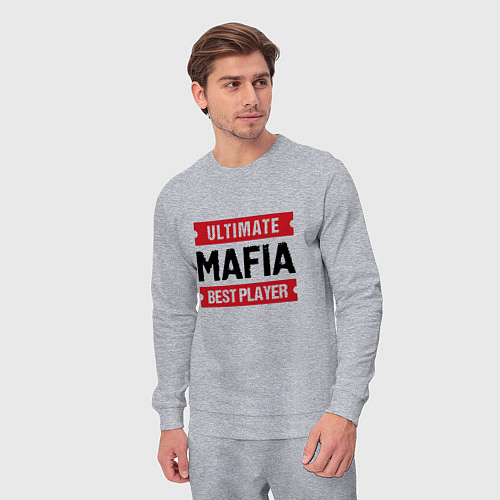Мужской костюм Mafia: таблички Ultimate и Best Player / Меланж – фото 3