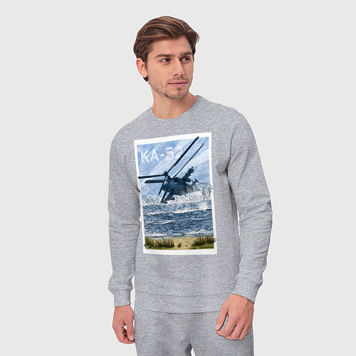 Мужской костюм Вертолет КА-52 / Меланж – фото 3