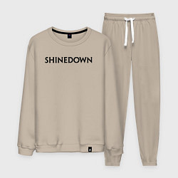 Костюм хлопковый мужской Shinedown лого, цвет: миндальный