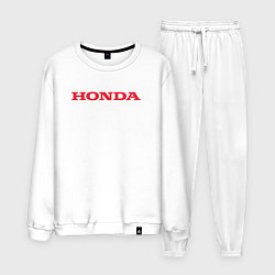 Костюм хлопковый мужской HONDA ХОНДА LOGO спина, цвет: белый