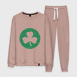 Костюм хлопковый мужской Green Celtics, цвет: пыльно-розовый