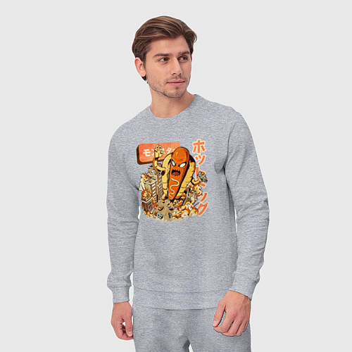 Мужской костюм Хотдожный монстр / Меланж – фото 3